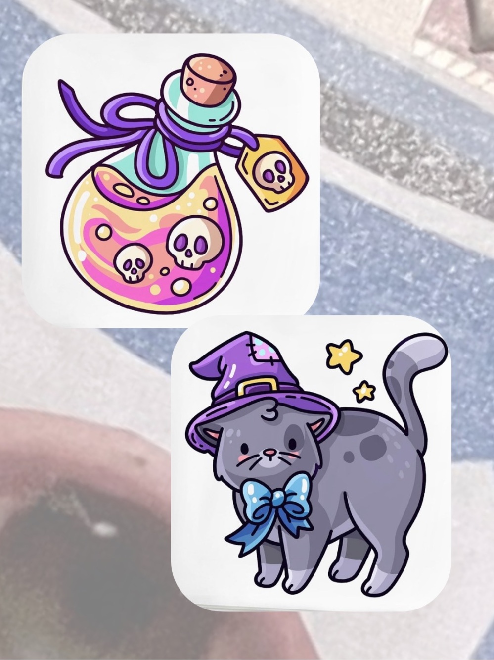 (office) Kawaii Spooky Witchy Theme Coloring Book for Stress Relief